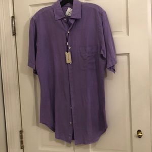 Men’s Peter Millar linen short sleeve shirt
